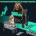 Collapsible Wagon Cart with Wheels Foldable: 360LBS Heavy Duty Folding Utility Wagon - Portable All Terrain Grocery Wagon Cart for Groceries Shopping Outdoor Camping Fishing Sports
