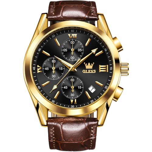 Image of OLEVS Men's Watches Analog Quartz Chronograph Dress Watch Multifunctional Stainsteel Steel Waterproof Classic Original Watch for Man