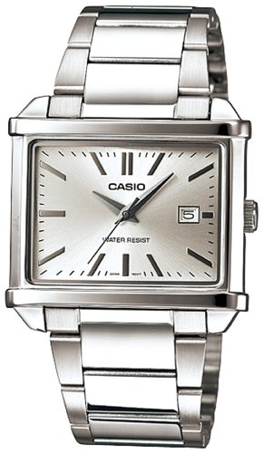 Casio Unisex Core MTP1341D-7A Silver Stainless-Steel Quartz Watch with Silver Dial