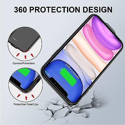 Funda de batería para iPhone 11 carcasa de carga extendida portátil de 7000 mAh 3