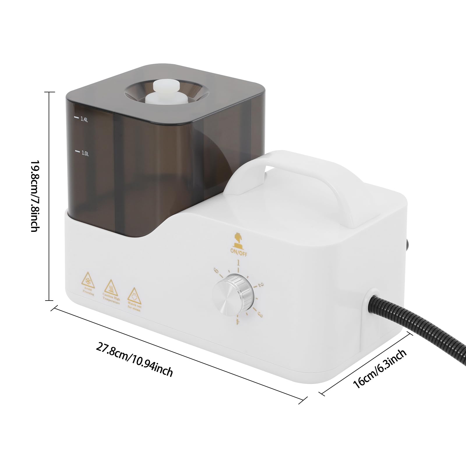 Dampfreiniger Handgerät 2600W 1,4L Edelstahl Hochdruck Haushalt