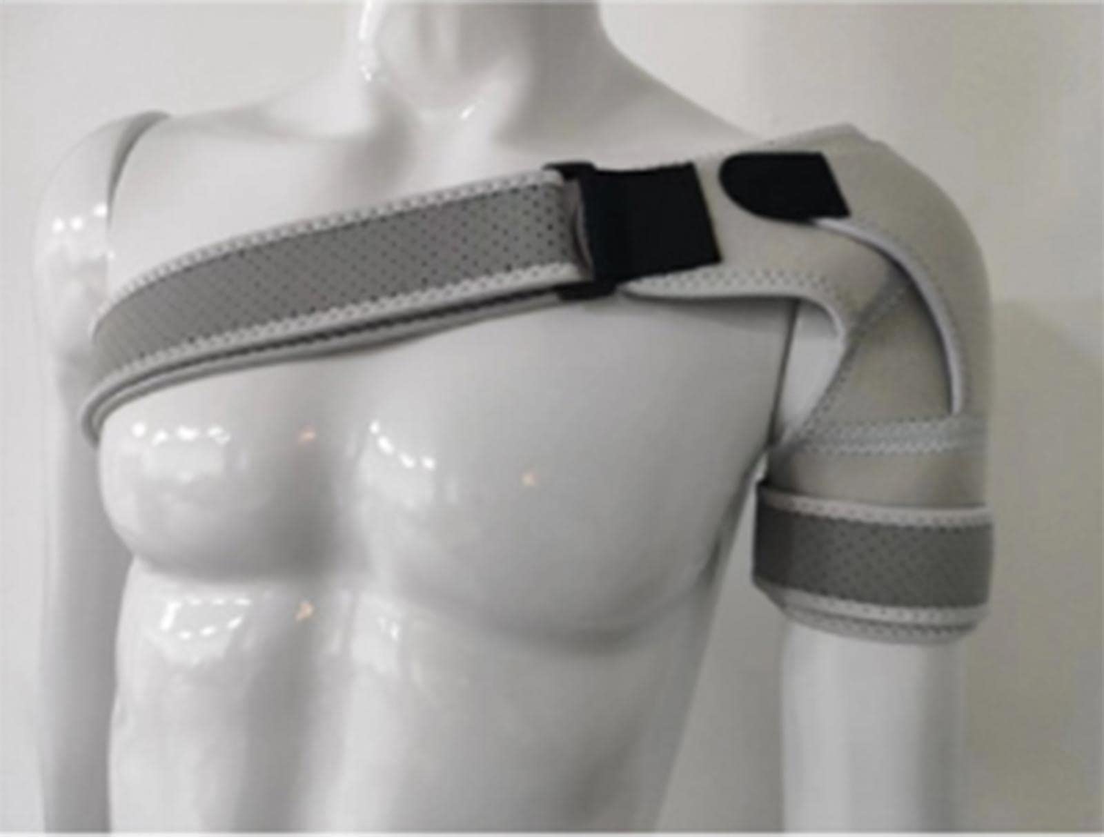 Supporto per Spalla, Tutore per Spalla Regolabile Supporto per Tracolla per Donne e Uomini, Sollievo per Lesioni alla Spalla Distorsione, Adatto per Spalla Destra e Sinistra,Grey