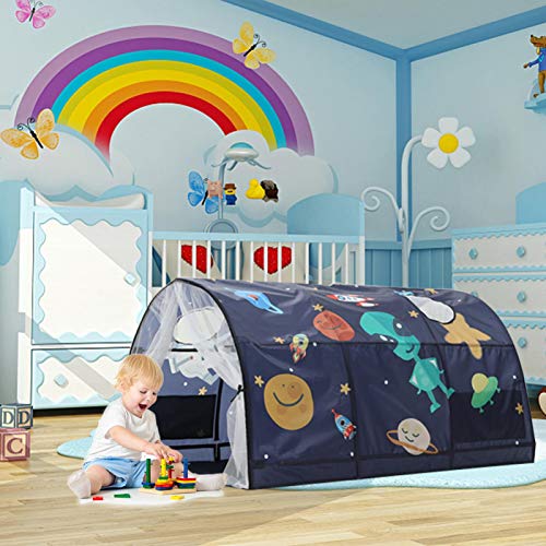 Tents for Kids, Space World Play Tents with Inner Pocket, Indoor Outdoor Birthday Gift, for Both Boys and Girls Children Fun Game with Friends, Outdoor Camping, Indoor Games, Reading