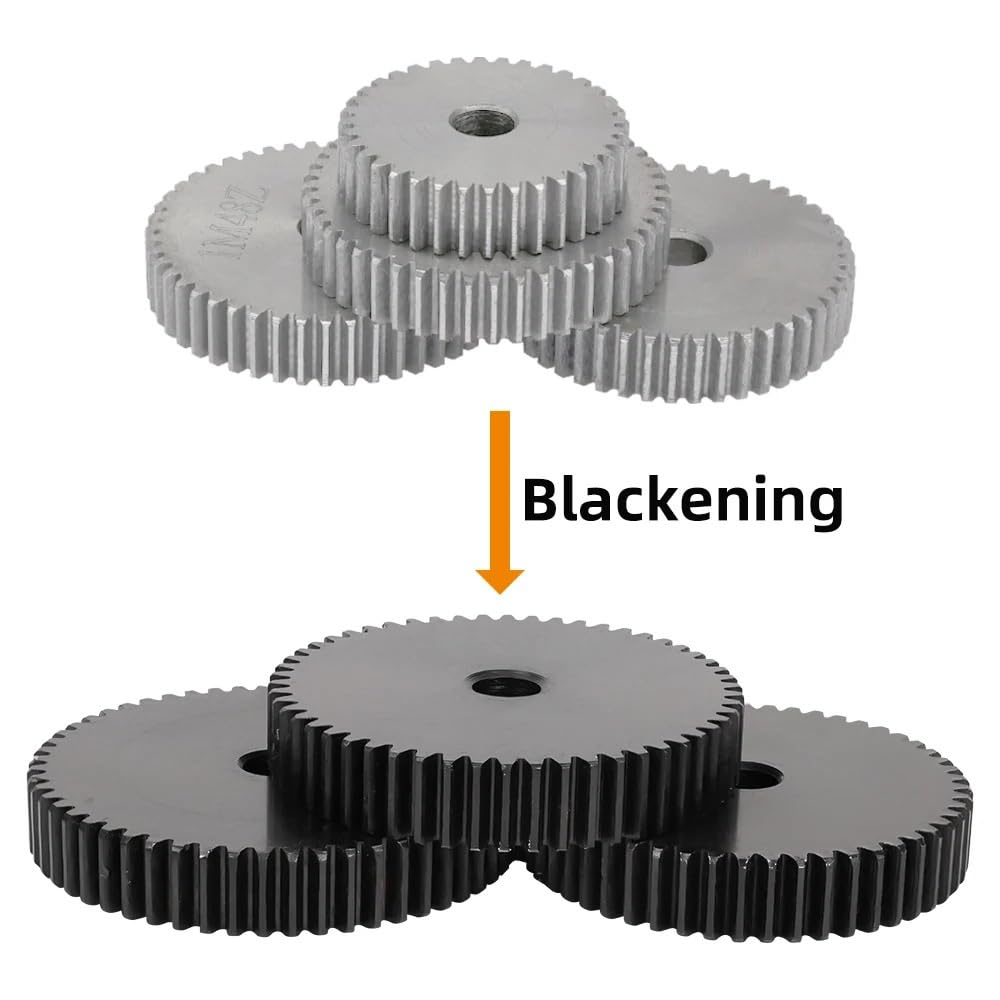 Ritzel 1M-56T/57T/58T/59T/60T/61T/62T/63T/64T/65T/66T SC45# Kohlenstoffstahl, geschwärzt, Zahnteilung 3,14 mm(1M64T (Bore 8 mm))