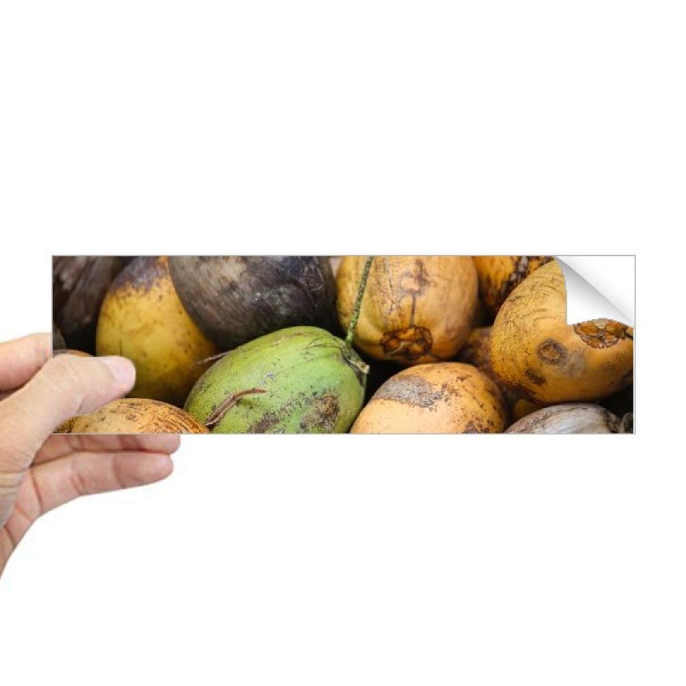 Calcomanía rectangular con fotografía de fruta tropical para decoración exterior