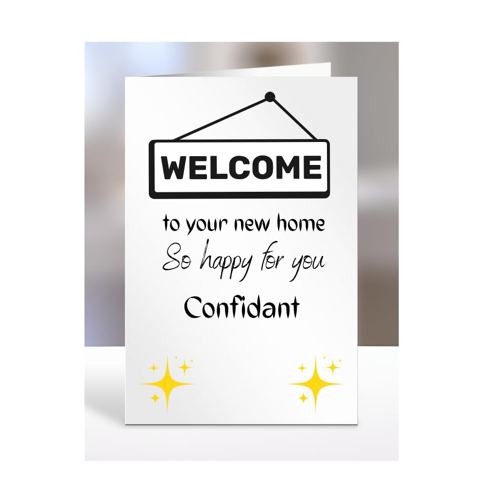 Welcome to your new home, card for Confidant, men women, him, her, female, male, presents for christmas, A5-196_61