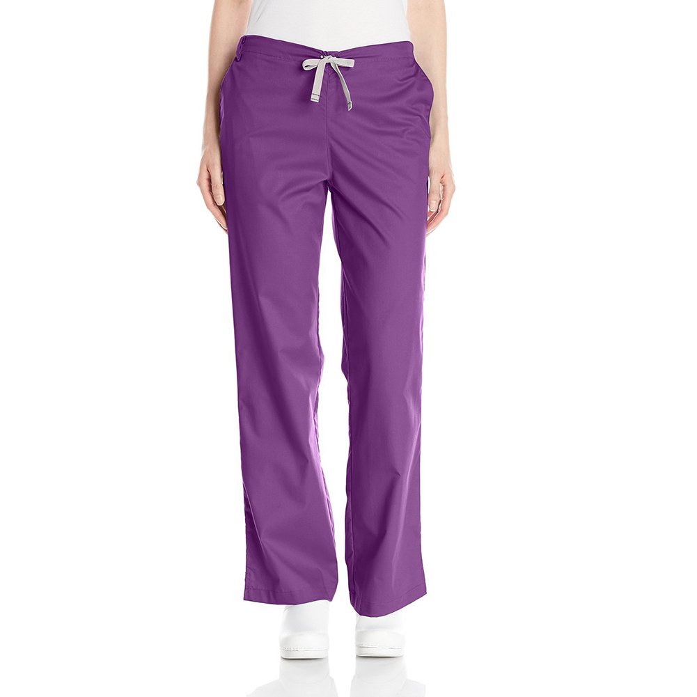 WonderWink Women's Wonderwork Flare Leg Scrub Pant, Eggplant, X-Large