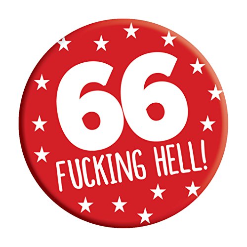 LimaLima 66th Birthday Badge 66 Today 76mm Pin Button Novelty Gift Men Women Him Her