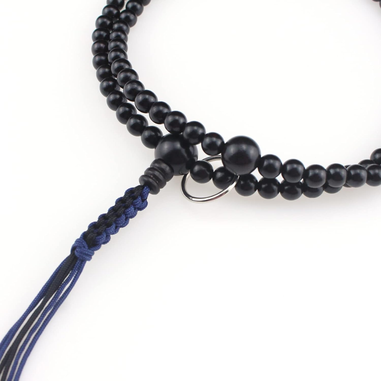 Zen Soto Beads Juzu, Zen Prayer Beads, Soto Shu Buddhism Beads, 108 Juzu Beads, Ebony Wood Beads with Purse