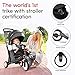 smarTrike STR5 Folding Toddler Tricycle for 1,2,3 Year Old - 7 in 1 Multi-Stage Trike, Black & White