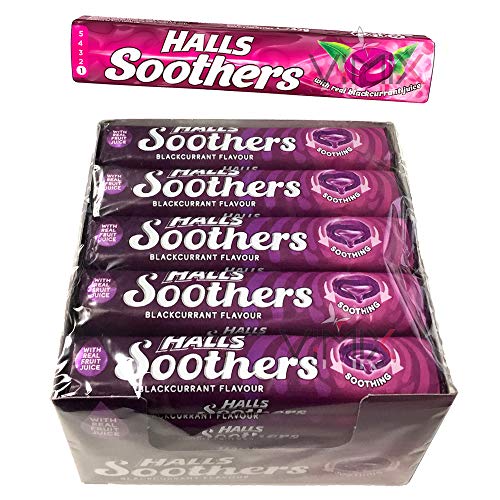 Hallf Box of Halls Süßigkeiten, 10 x 45 g, 4 Sorten mit Geschmack (schwarze Johannisbeere) Cover