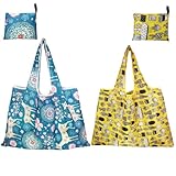 [Lavable y reutilizable]: nuestras bolsas de compras plegables se pueden lavar a máquina. Si desea prolongar la vida útil de su bolsa de la compra, le recomendamos lavarse las manos y secar al aire.