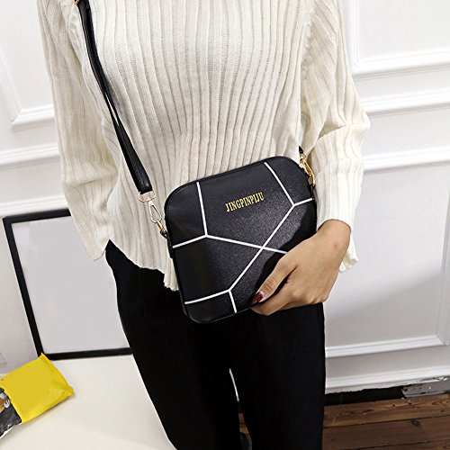 Bolsa tiracolo feminina fashion sikiwind de couro sintético com zíper e bolsa transversal