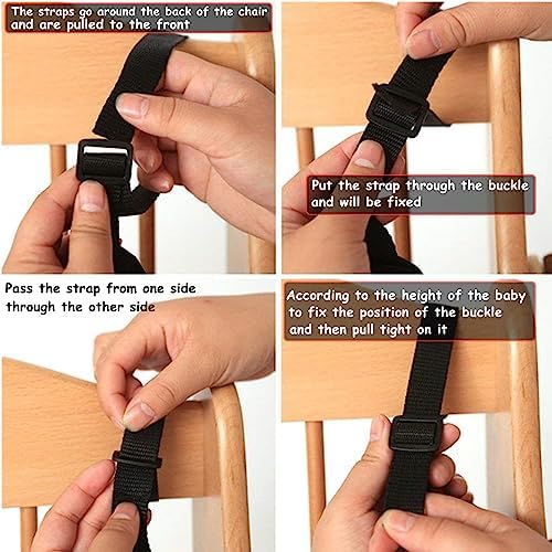 Miniatura 2 de Cinturón de seguridad de 5 puntos para cochecito, cochecito, cochecito, protección segura, correas ajustables para silla alta para bebé, cinturón de