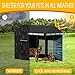 Outdoor Dog Kennel Cover - Full Coverage 600D Heavy Duty All Sides Open Dog Kennel Insulation Cover with Transparent and Breathable Mesh Window Cover Only,Black,6.5×6.5×5.8FT