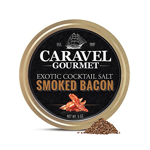 bacon flavored salt - Smoked Bacon Exotic Cocktail Salt, All Natural Bacon Salt for Bloody Mary Seasonings and Spicy Margaritas, Bacon Rim Shots Rimmer Salt, 5oz - Caravel Gourmet