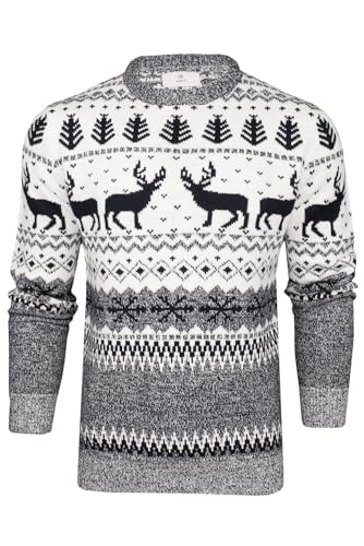 Xact Herren Weihnachtspullover mit nordischem Fairisle-Muster und...