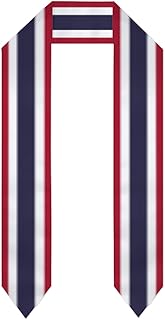 DABOYOZHZH Thailand Flag Graduation Shawl Sash Stole Wraps Scraf For International Study Pride Women Men