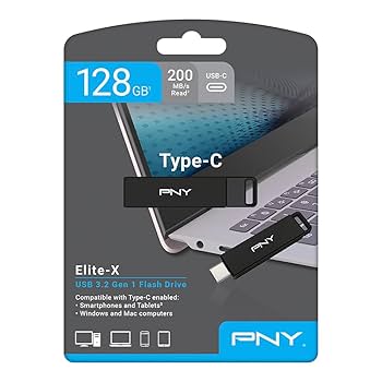 Amazon.com: 128GB PNY Elite-X Type-C USB 3.2 Gen 1 Flash