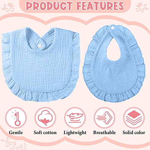 18 Pcs Muslin Baby Bibs Bulk Baby Bandana Drool Bibs Absorbent Cotton Teething Bibs Adjustable Baby Bibs With Snap Button For Baby Boys Girls Toddler Infant, 16 Colors #TOP2