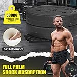 Ventilated Weight Lifting Gloves, Thick Padded Workout Gym Gloves with Full Palm Protection & Grip & Shock Absorption for Women & Men's Fitness Exercise Training - Image 3