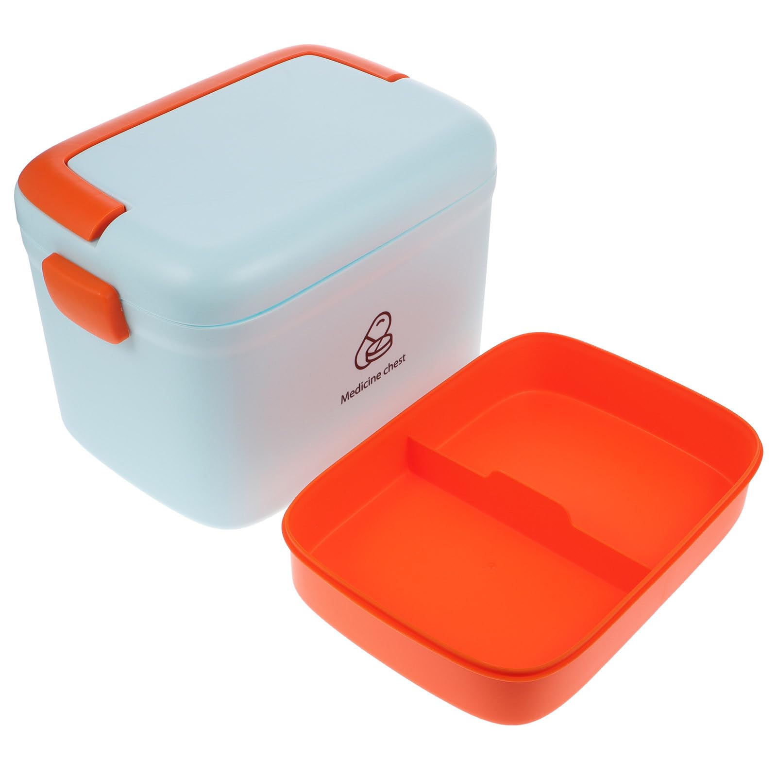 Caja organizadora de medicamentos portátil Mobestech con tapa de plástico PP