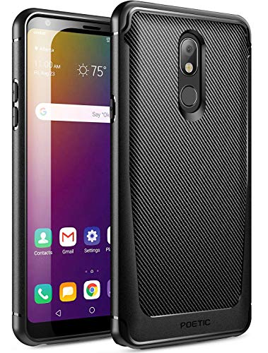 Coque LG Stylo 5 noire Poetic Karbon Shield pour un usage actif