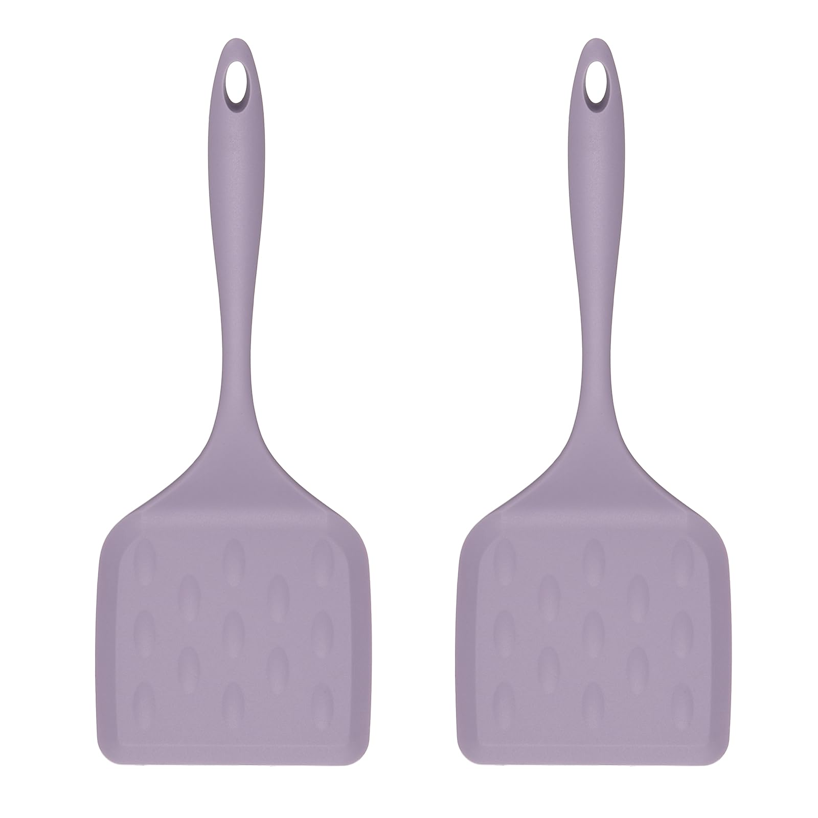 sourcing map 2Pcs Silicone Tamagoyaki Spatula, Wide Omelette Spatula Nonstick Heat-Resistant Pancake Shovel Flipper Nonstick Cookware for Kitchen Cooking Eggs Pancake Pizza Steak, Large/Purple