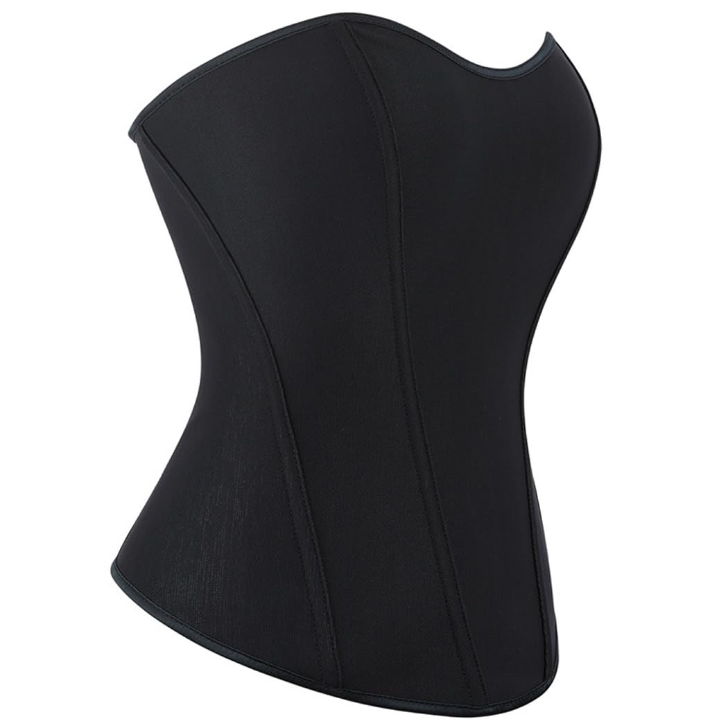 Valin Corset Overbust Élastique Fermeture Arrière | Tissu élastique, fermeture éclair arrière, coutures baleinées verticales, bord supérieur en cœur, ourlet courbé