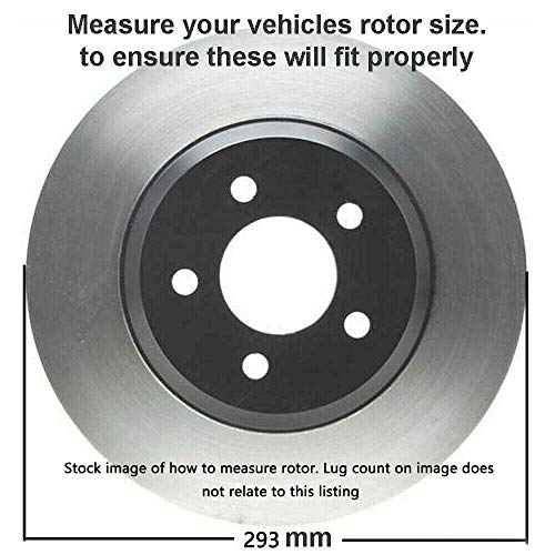 Image of Detroit Axle - Front Brake Kit for Subaru Legacy Outback Forester Impreza | Subaru Baja Drilled and Slotted Disc Brake Rotors Ceramic Brake Pads Replacement 11.54 inch inch Front Rotors