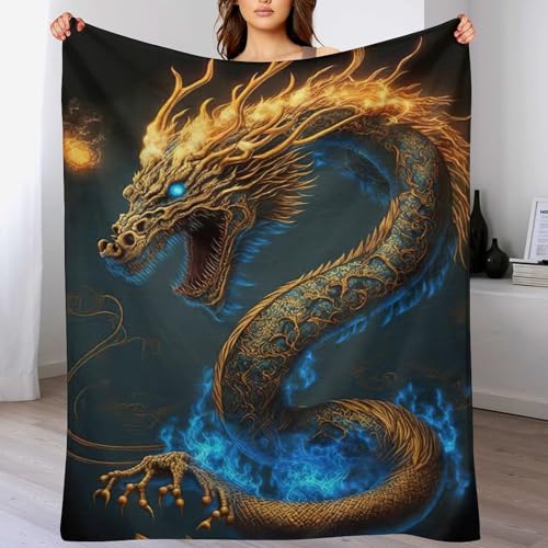 Manta de franela de dragón textil premium de tacto suave para cama 2