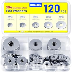 Holmol Washers 120PCS Edelstahl Unterlegscheiben Set