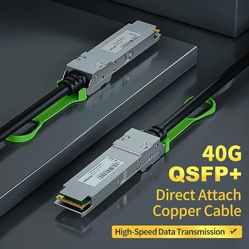 ipolex Kabel Twinax 40G QSFP+ DAC, 40GBASE-CR4, pasywny kabel miedziany z bezpośrednim podłączeniem, kabel 40G QSFP do Cisco QSFP-H40G-CU50CM, Meraki MA-CBL-40G-50CM, Intel XLDACBL05, Mikrotik, D-Link