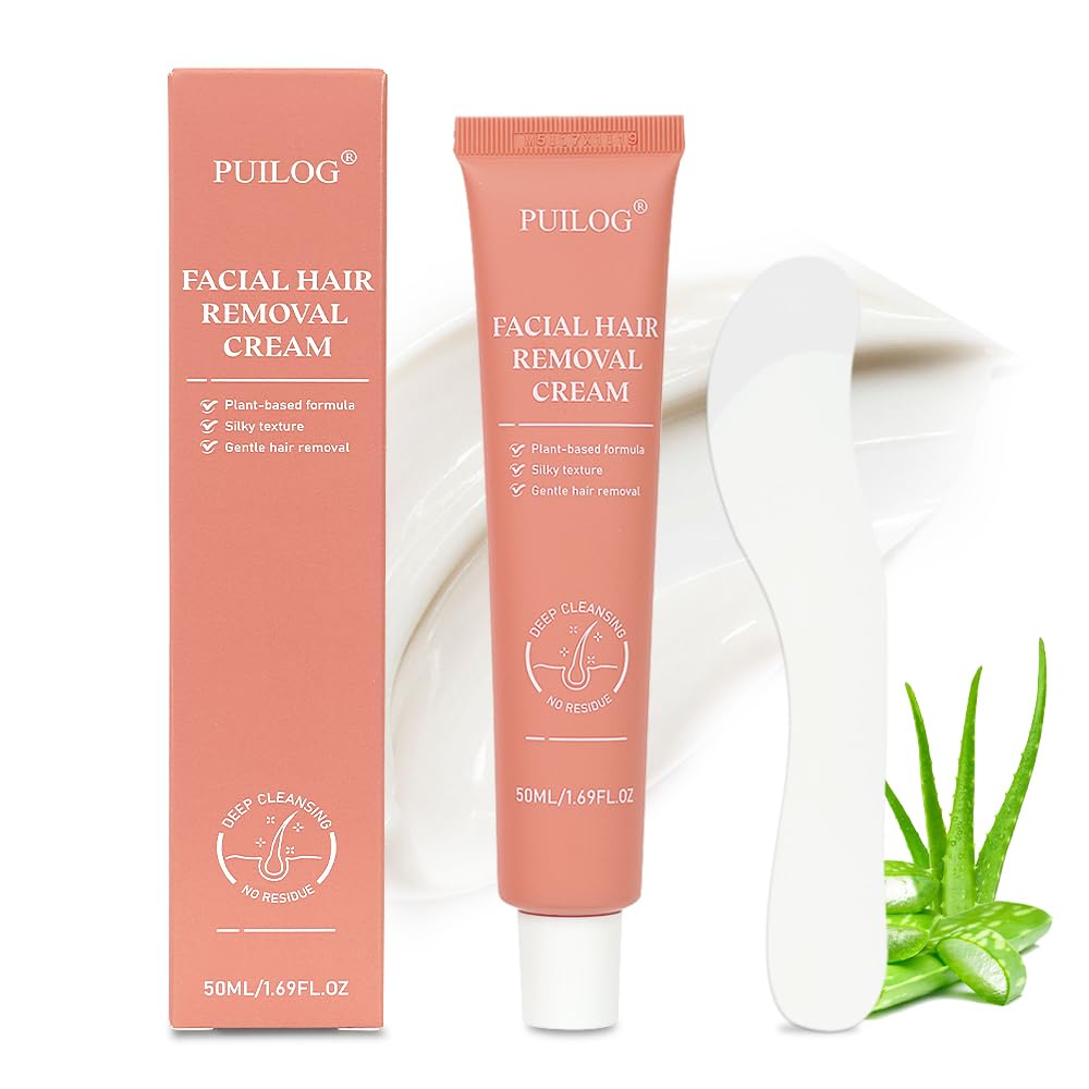 Women Facial Hair Removal Cream, 5 Min Painless Facial Depilatory Cream for Face, Chin Upper Lip Unwanted Hair Remover Cream, Sensitive Skin Hair Removal At Home, 1.69fl.oz