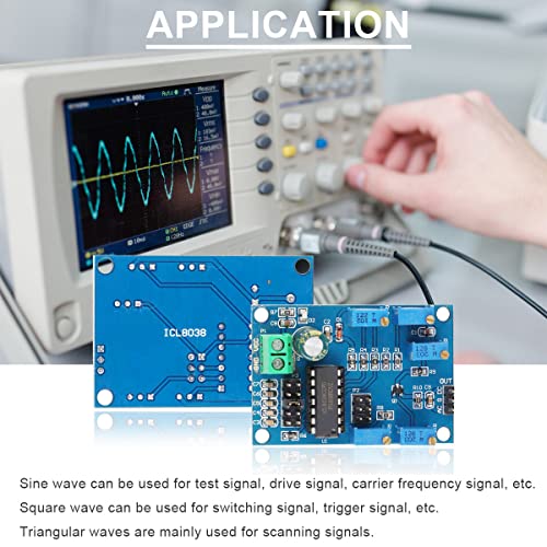 Image of ICL8038 Signal Generator Module 10Hz-450KHz Medium Low Frequency Generator DC12-15V Triangular /Rectangular /Sine Wave Signal Source Generator Module with Dupont Cable