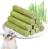 Katzengras Snack,Cat Grass Teething Stick,50g Gefriergetrocknet Snacks für Katzen für die Zahnpflege und Haarknäuel Entfernen, Katzenminze,Beißstab aus katzengras