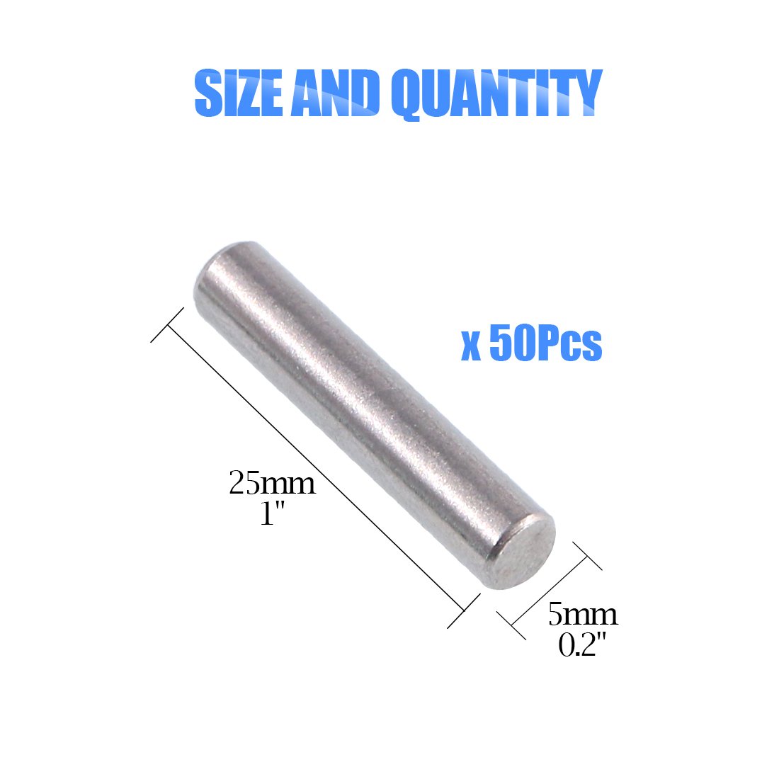 Tasselli In Acciaio Inox Per Mensole - 50 Pezzi, 5x25 Mm, Per Fissaggi Precisi - Foto 5