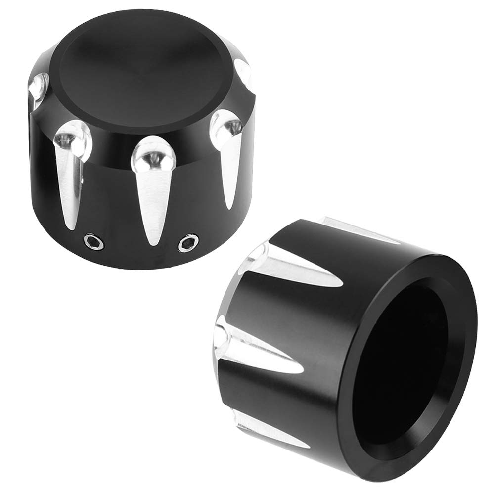 Copertura del dado dell'asse anteriore-copri perno ruota - 2pcs Kit di bulloni Decorativi in Alluminio per Copri-Dadi e bulloni(Nero)