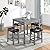 SEHAONOHOME 5 Piece Dining Table Set for 4, Modern Kitchen Bar Table and 4 Chairs for Living Room, Dining Room, Game Room, Brown & Light Gray