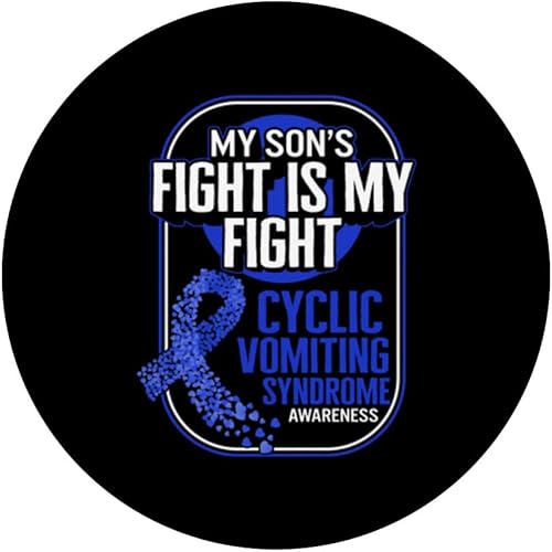 Miniatura 3 de Síndrome de vómito cíclico My Son Warrior Cinta Azul CVS Awar PopSockets PopGrip intercambiable