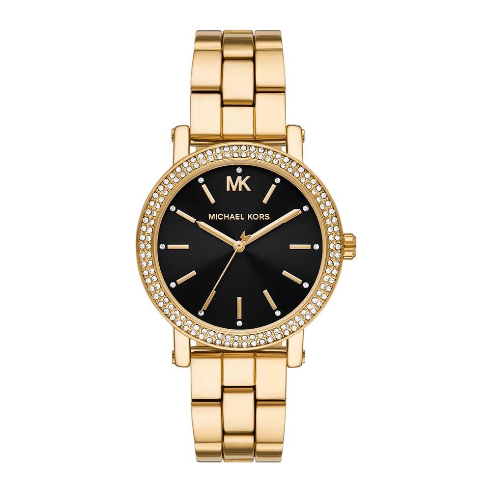 Michael Kors Corey Watch for Women, Quartz Three Hand Movement with Alloy or Leather Strap