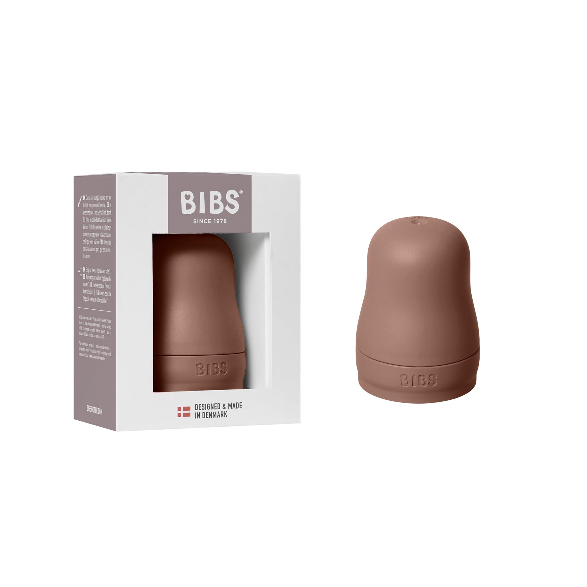 Set di tappi per biberon BIBS - Senza BPA, include tappo, chiusura di sicurezza e tappo a vite - Compatibile con i biberon BIBS (acquistabili separatamente) - Woodchuck