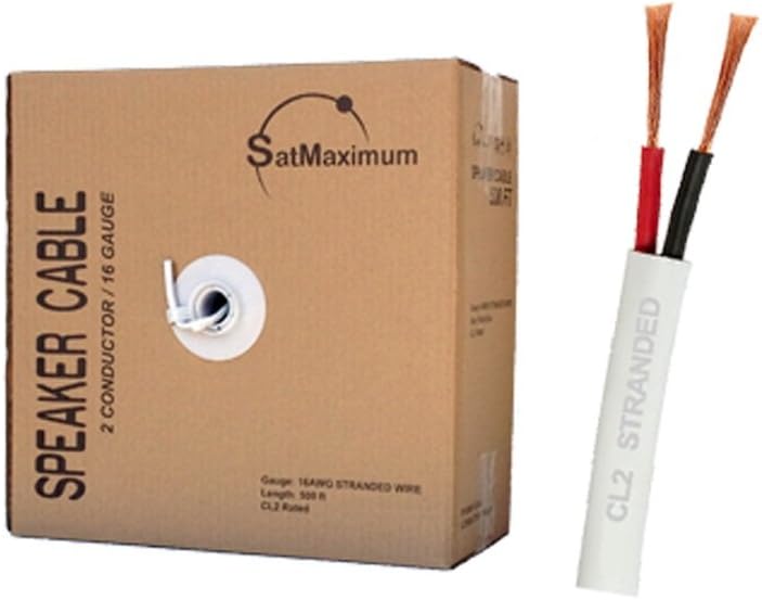 Security Burglar Alarm Cable 22/2 Gauge Stranded White 500FT