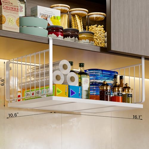 Image of TAILI Under Shelf Basket, Hanging Storage Baskets for Efficient Kitchen and Cabinet Storage - Hanging Organizer Racks, Slide-in Design for Pantry, Desk, and Bookshelf. Stylish Storage Solution(XL)