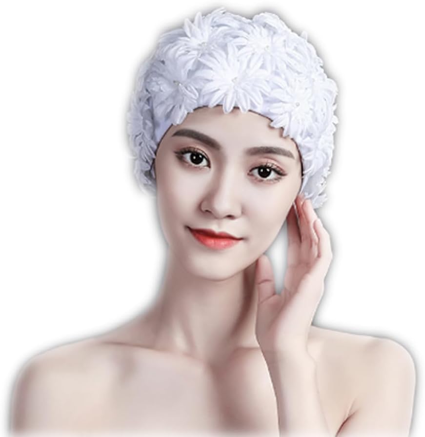 Turban Swim Caps For Women Tie Knot Beige Turban Swim Cap Beige