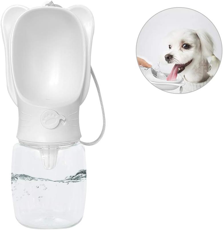 SYCON Dog Water Bottle Portable Plastic Pet Water Bottle Leak Proof Dog Cat Water Dispenser Lightweight Dog Travel Water Bottle Bowl for…