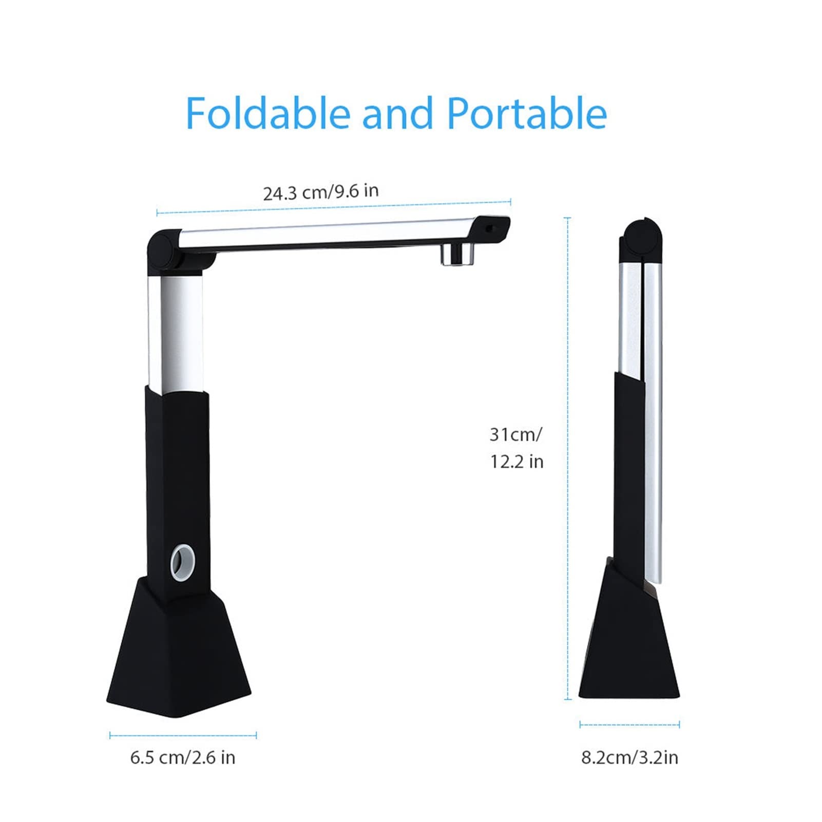 Scanner Portable, H1000 Portable Haute Vitesse 1 0MP 3672 * 2856 A3 A4 A5 Document Pdf Livre Photo identifiant Visualisateur de Scanner caméra vidéo Carte OCR