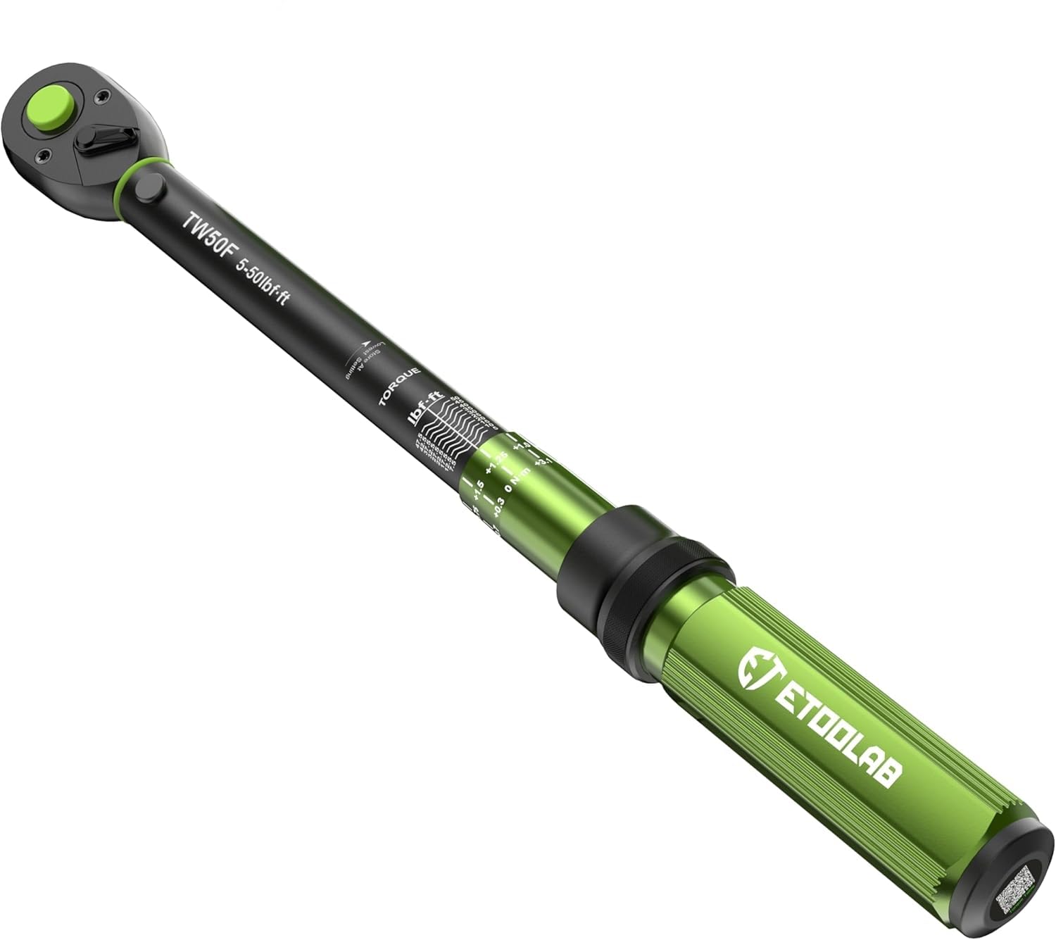3/8-Inch Drive Click Torque Wrench - 5-50Ft-Lb/5-69.4Nm, Dual-Direction Adjustable 72 Tooth Click Torque Wrench for Bike, Motorcycle and Car Repair