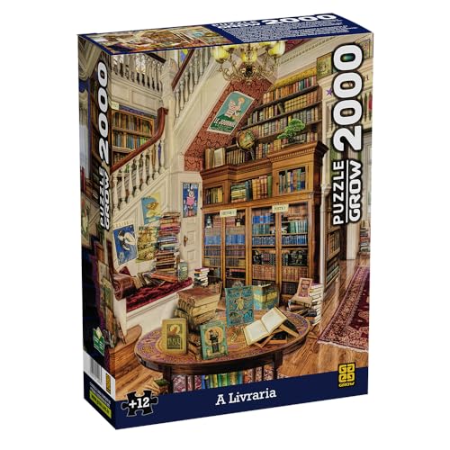 Quebra-cabeça 2000 peças A Livraria - Grow