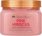 Tree Hut Pink Hibiscus Shea Sugar Scrub, Exfoliating, Hydrating & Moisturizing Body Scrub with Shea Butter & Nourishing Essential Oils, Smooth & Soften Skin, 18 oz